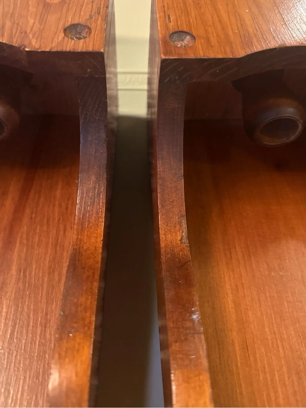 Pair Wooden Colonial Primitive Farmhouse Scoop Style Candle Holders Boxes